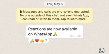 WhatsApp reactions