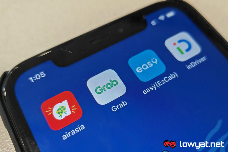e-hailing grab airasia apad