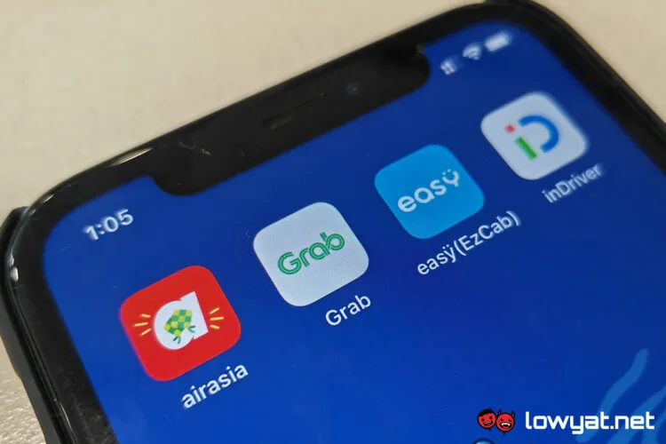 e-hailing grab airasia apad