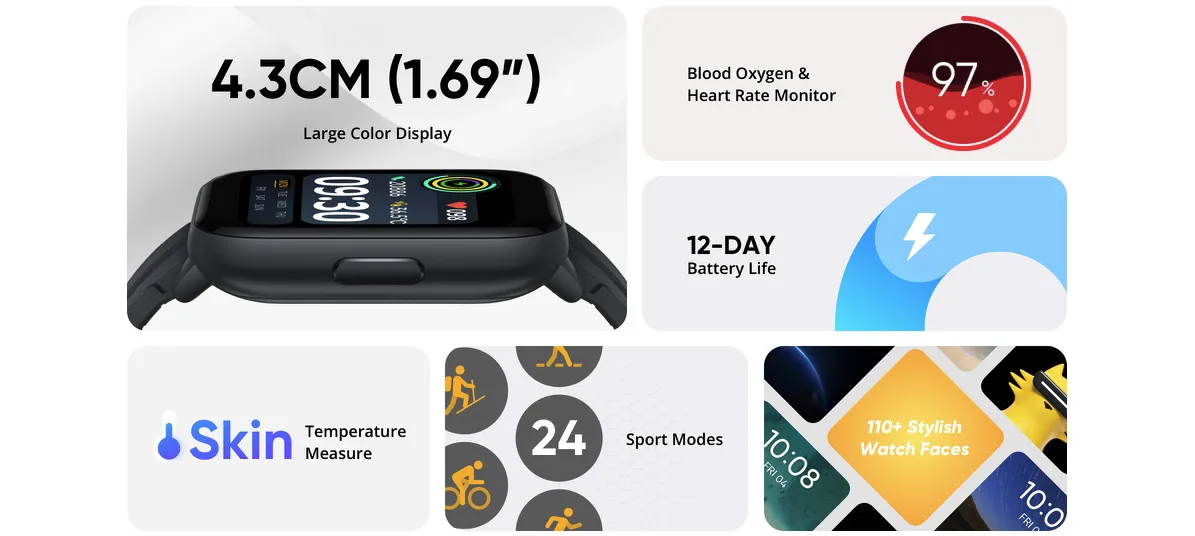 realme Techlife Watch SZ100 specs