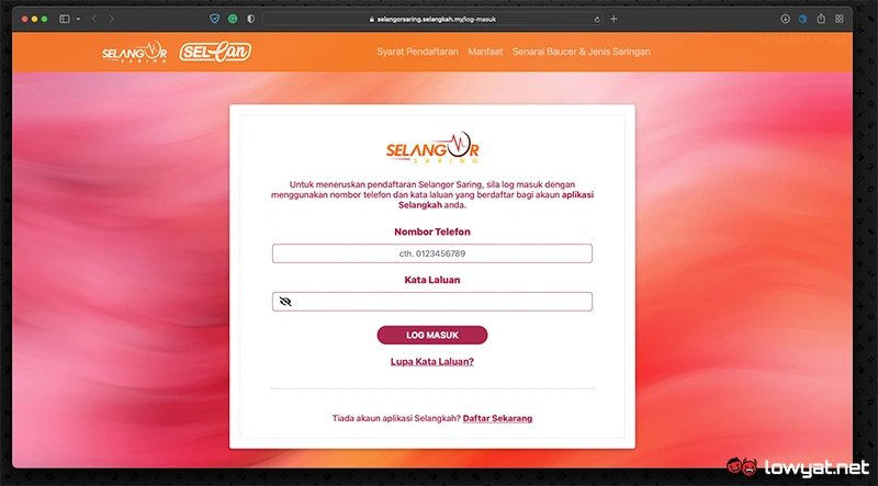 Selangkah Selangor Saring Registration Selangkah Selangor Saring Registration