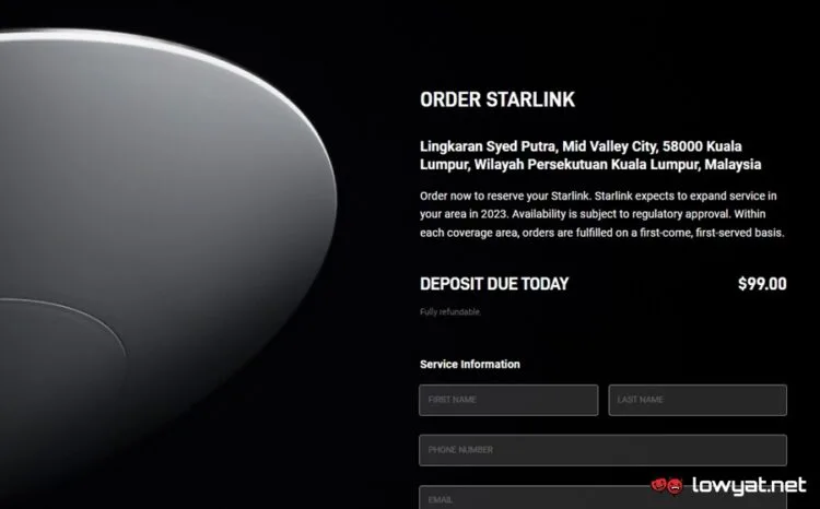 Starlink Malaysia Order May 22