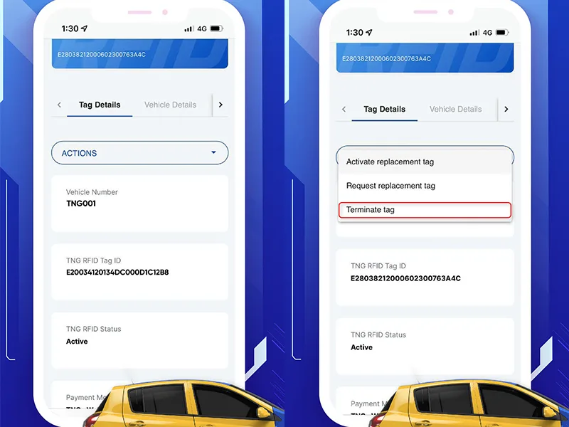 touch n go tng rfid termination