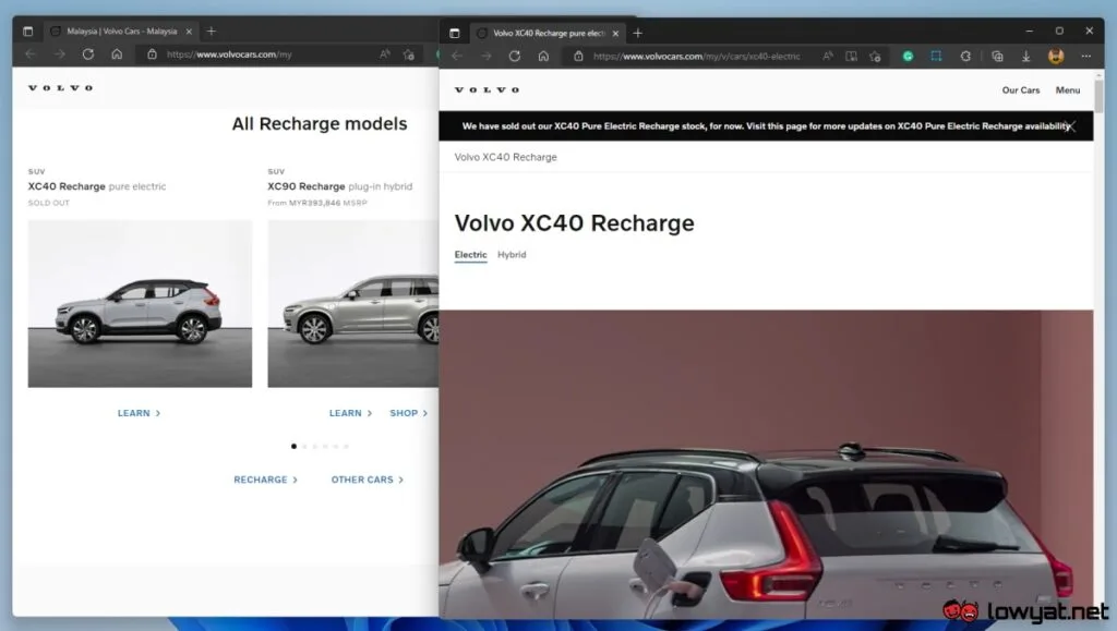 Volvo XC40 Recharge Pure Electric Sold Out Malaysia