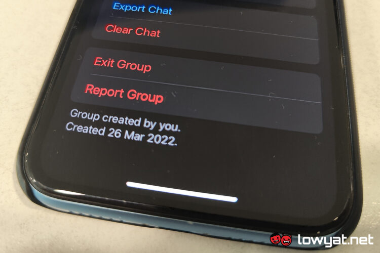whatsapp exit group