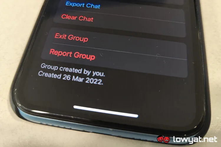 whatsapp exit group
