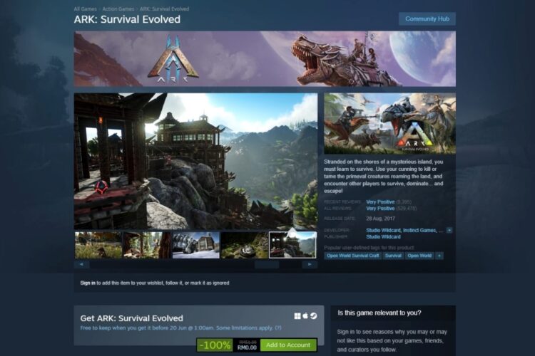 Ark Survival Evolved Steam free