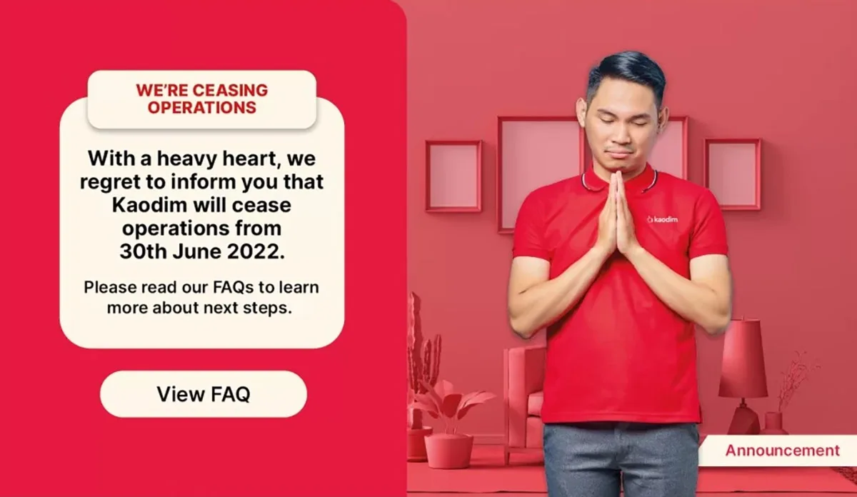 Kaodim To Cease Operations July Marketplace