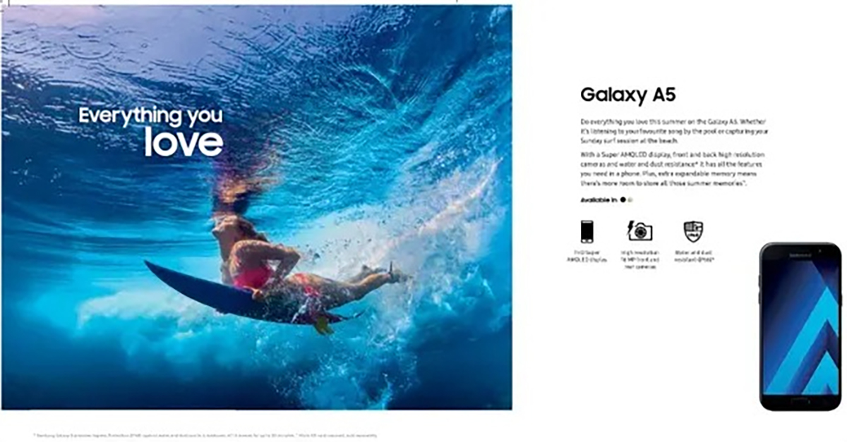 Samsung Australia fined misleading ads water-resistance