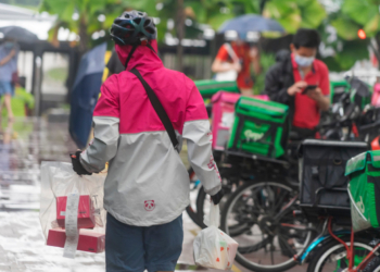 foodpanda grab food delivery riders gig economy meituan