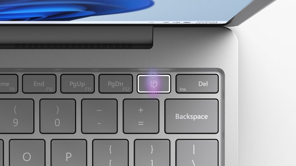 microsoft Surface Laptop Go 2 fingerprint scanner