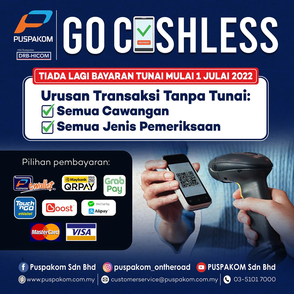 puspakom vehicle inspections cashless payments