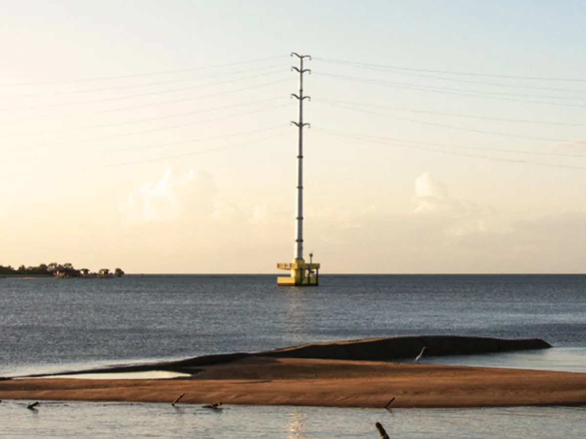 tnb overhead line transmission monopole towers pulau besar