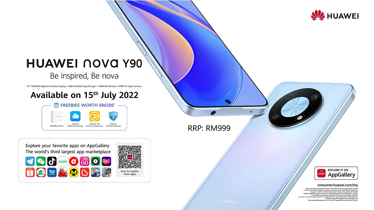 Huawei nova y90 Malaysia price date