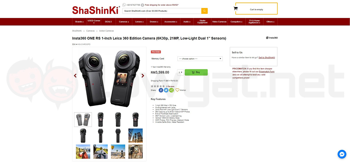 Insta360 ONE RS 1-inch Leica 360 Edition Malaysia Price