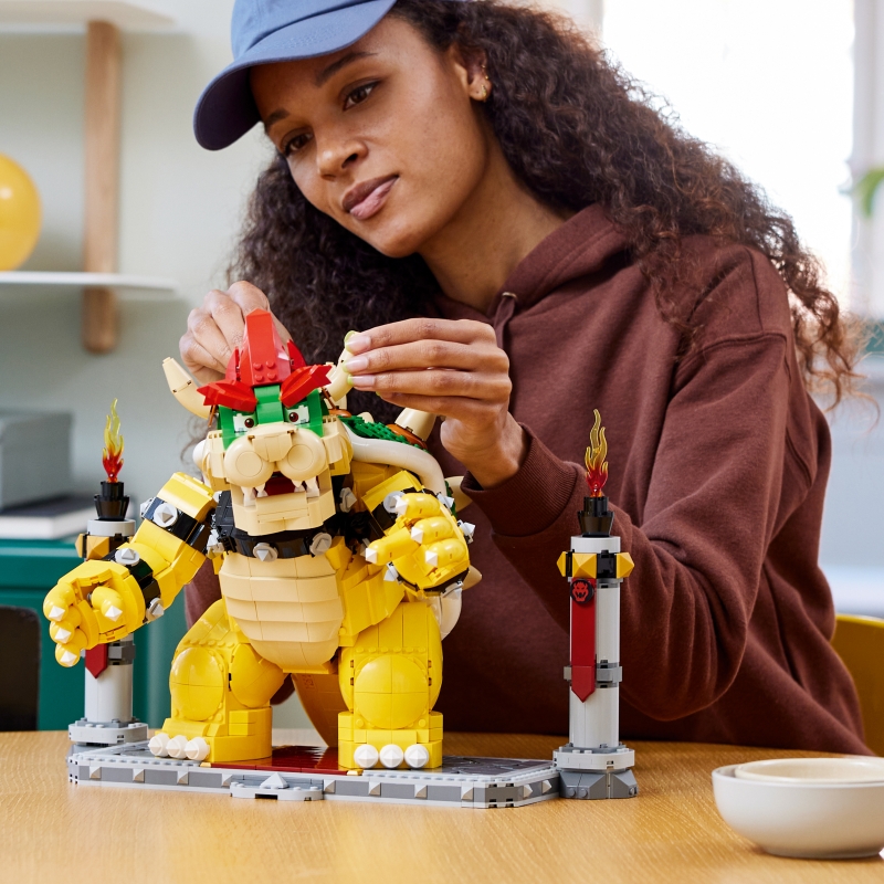 LEGO Bowser human for scale