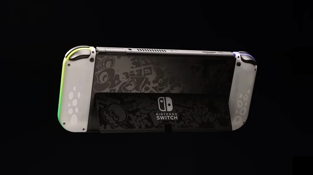Nintendo Switch OLED Splatoon 3 back