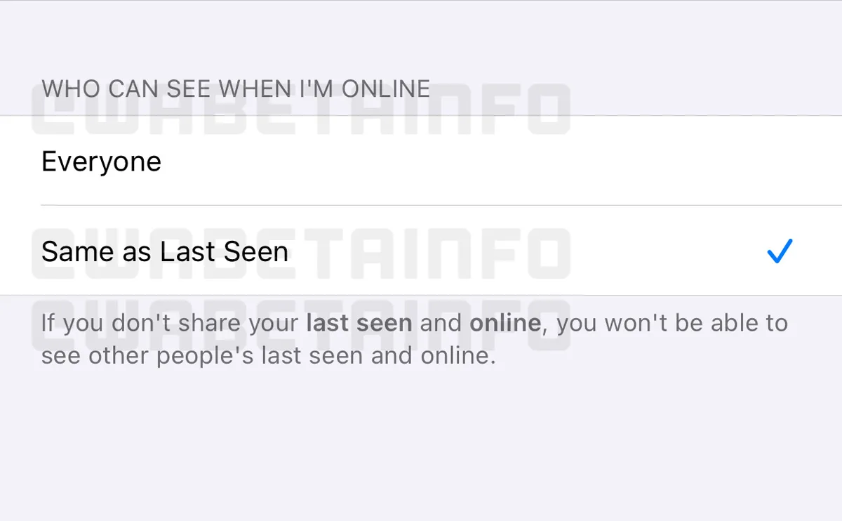 WhatsApp Online Status