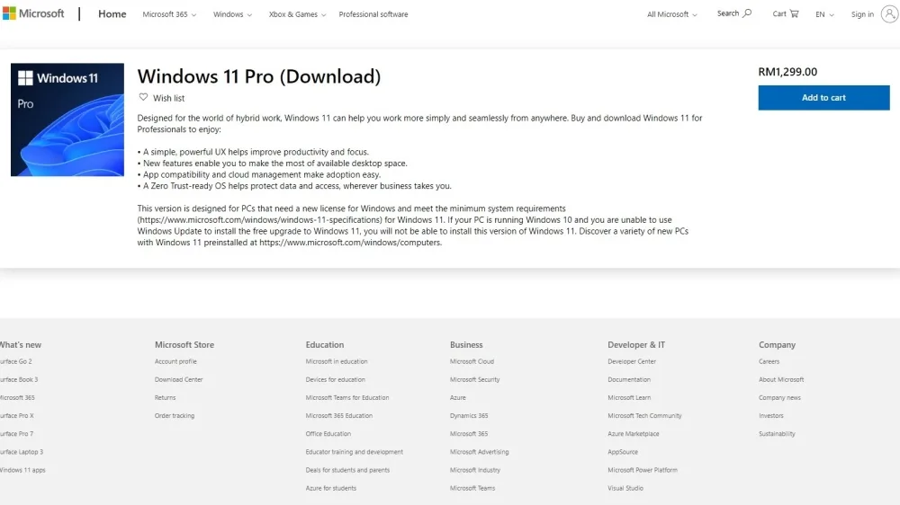 Windows 11 Pro Malaysia