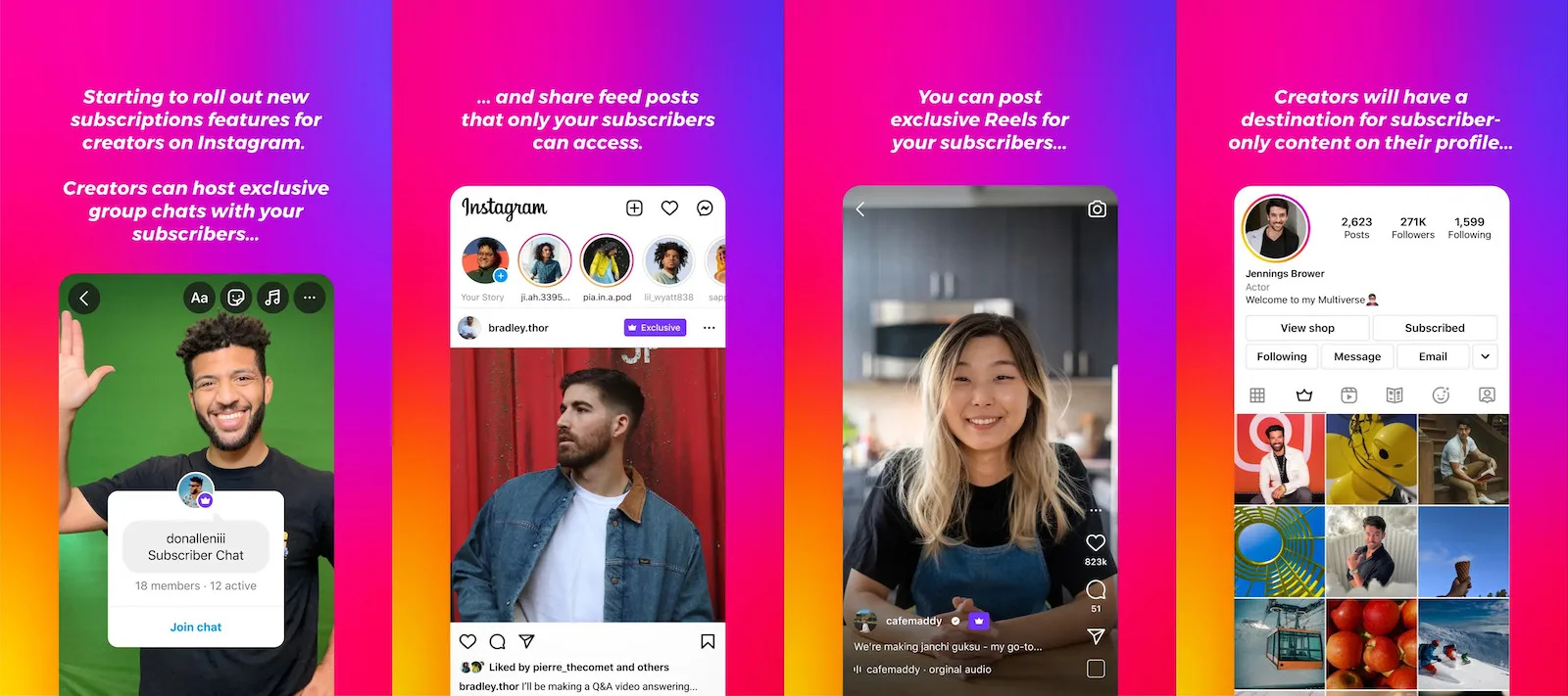 instagram subscriptions