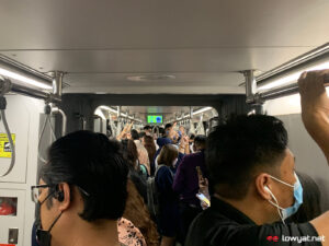 kelana jaya lrt train congestion indoor mask