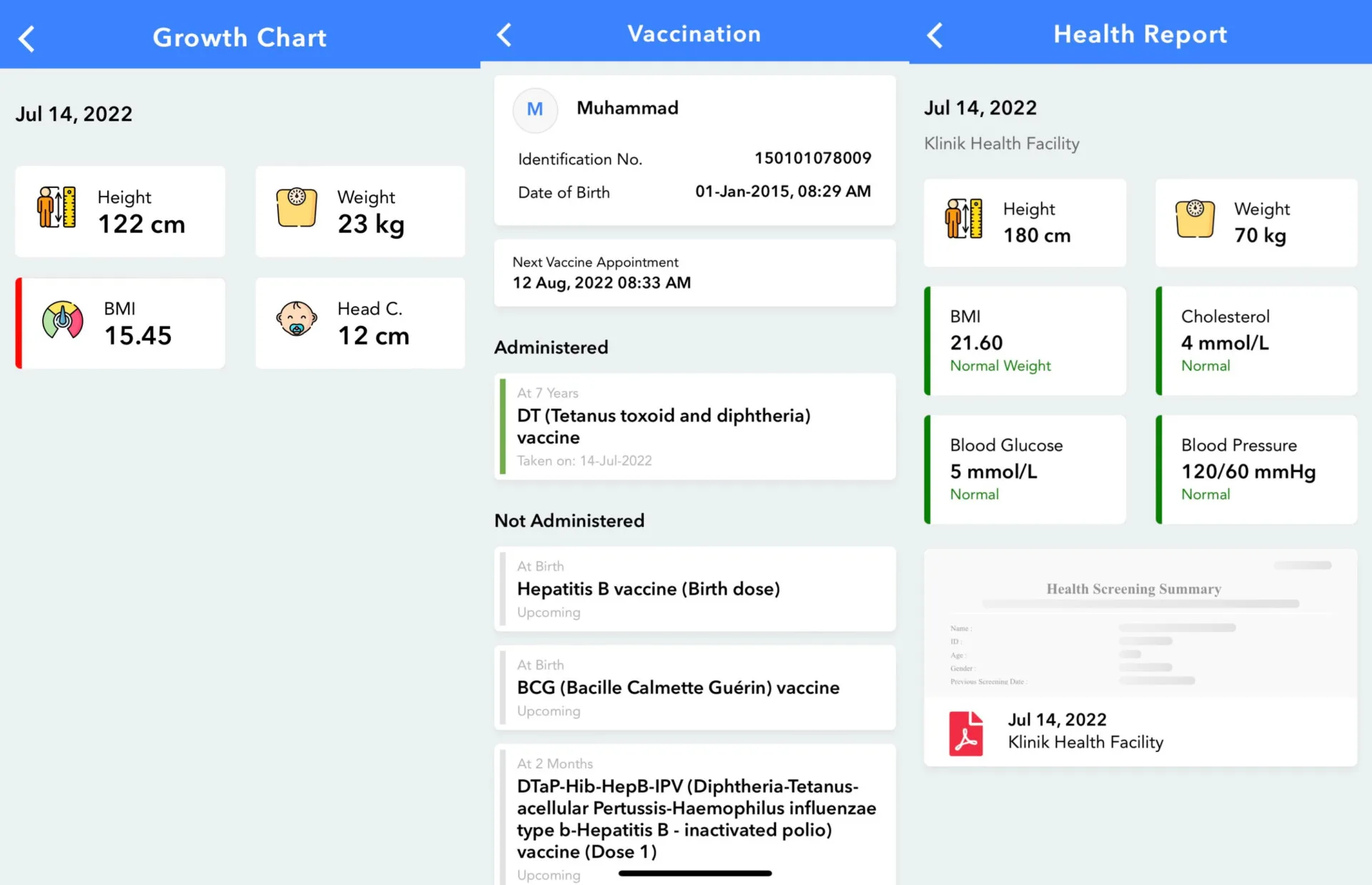 mysejahtera health and vaccination records