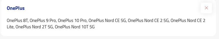 oneplus 5g dnb list