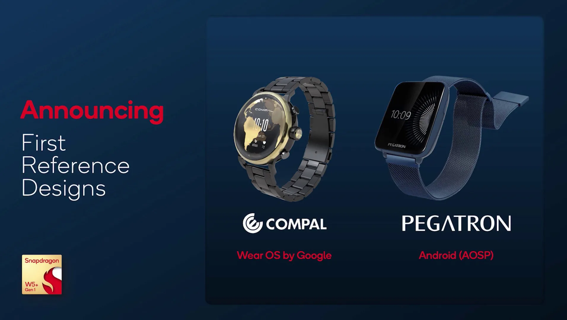 qualcomm snapdragon w5 plus gen 1 reference pegatron compal