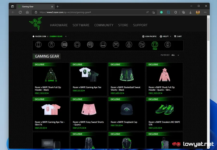 Razer x BAPE A Gaming Ape 2.0 Malaysia