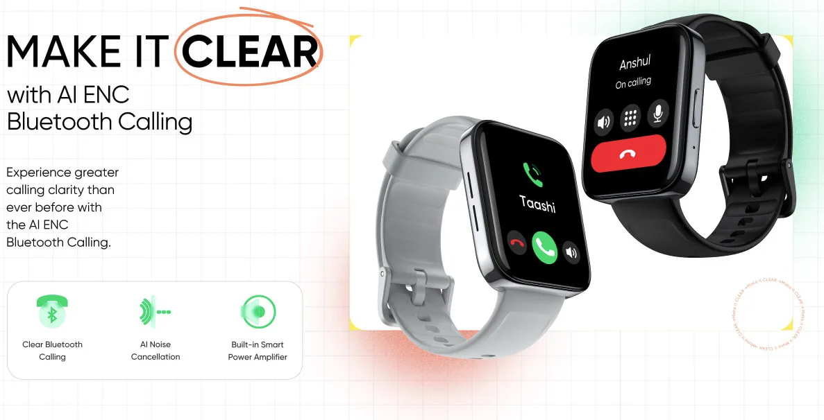 realme watch 3 bluetooth calling