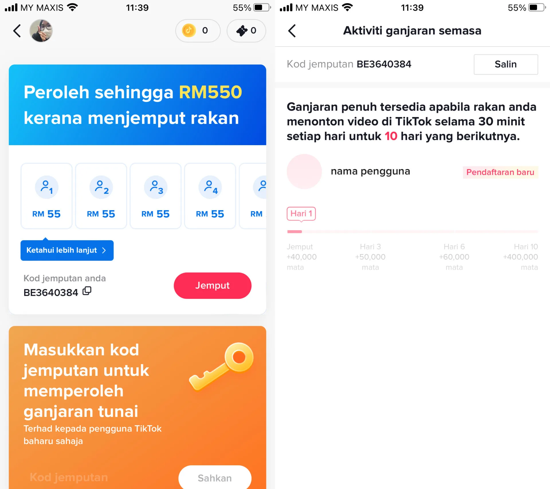 tiktok referral rewards