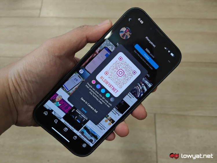Instagram Individual Content Shared Through QR Codes