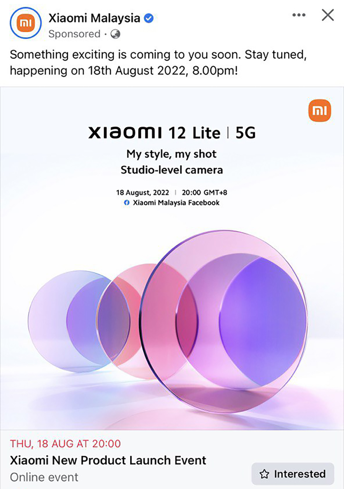 Xiaomi 12 Lite Malaysia launch date