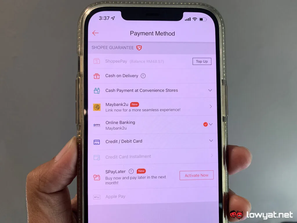 apple pay shopee