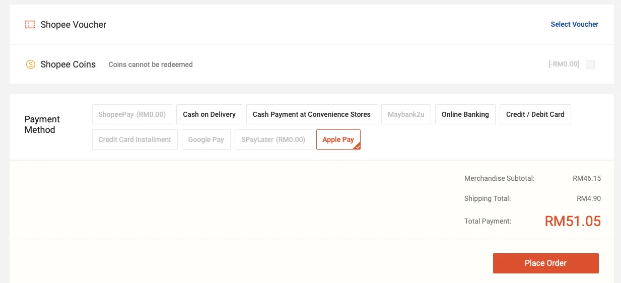 apple pay shopee safari