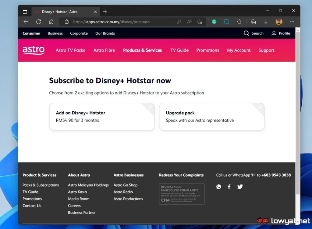 Astro Disney+ Hotstar
