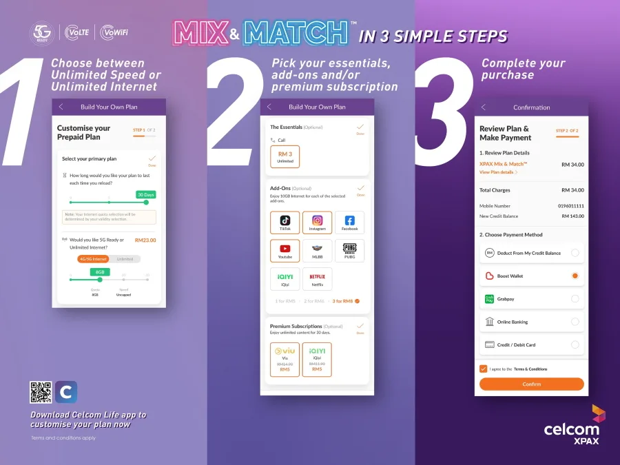 Celcom Xpax Mix & Match