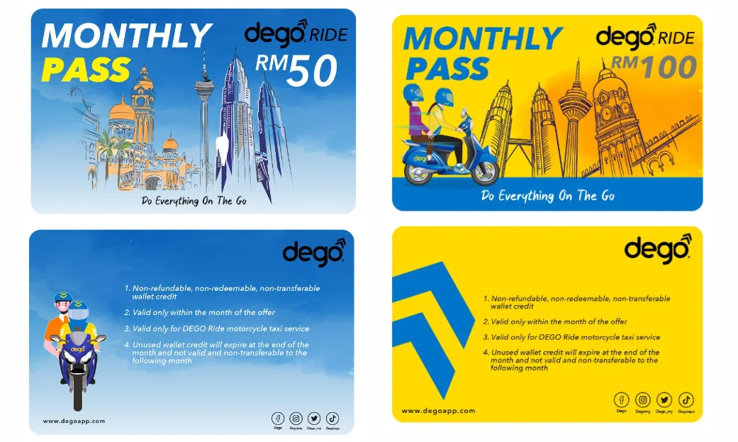 dego ride bike-hailing e-hailing monthly passes
