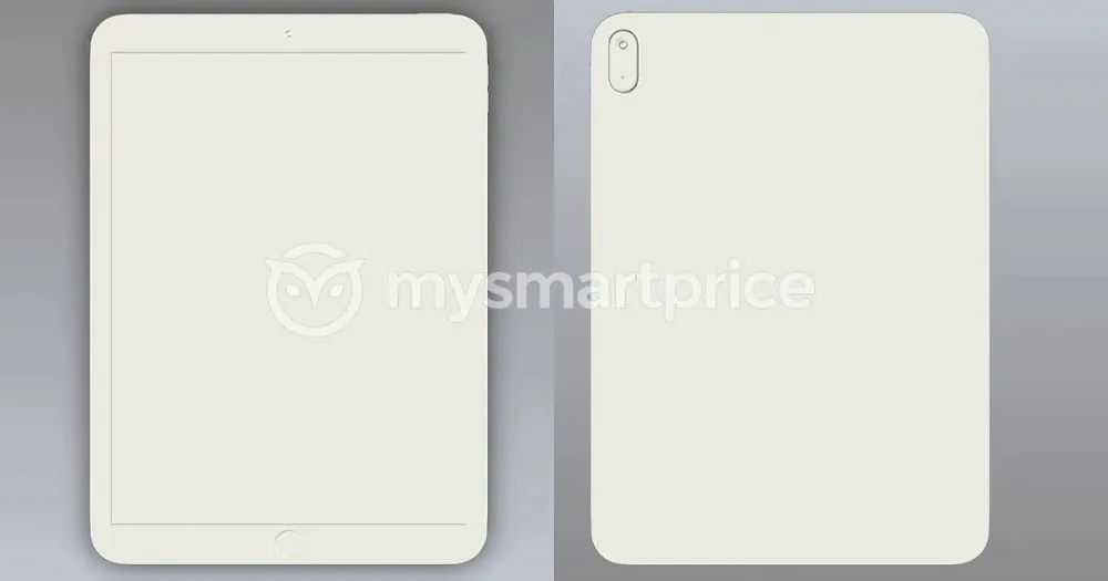iPad render front back