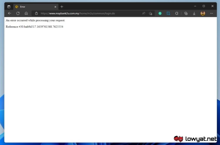 Maybank2u Website Goes Out Of Service Following System Maintenance ...