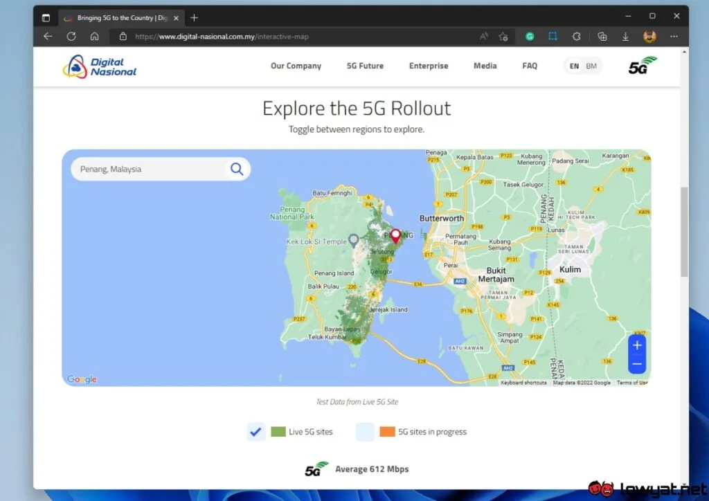 5G Coverage Penang