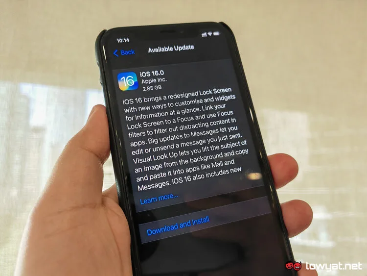 apple ios 16 update