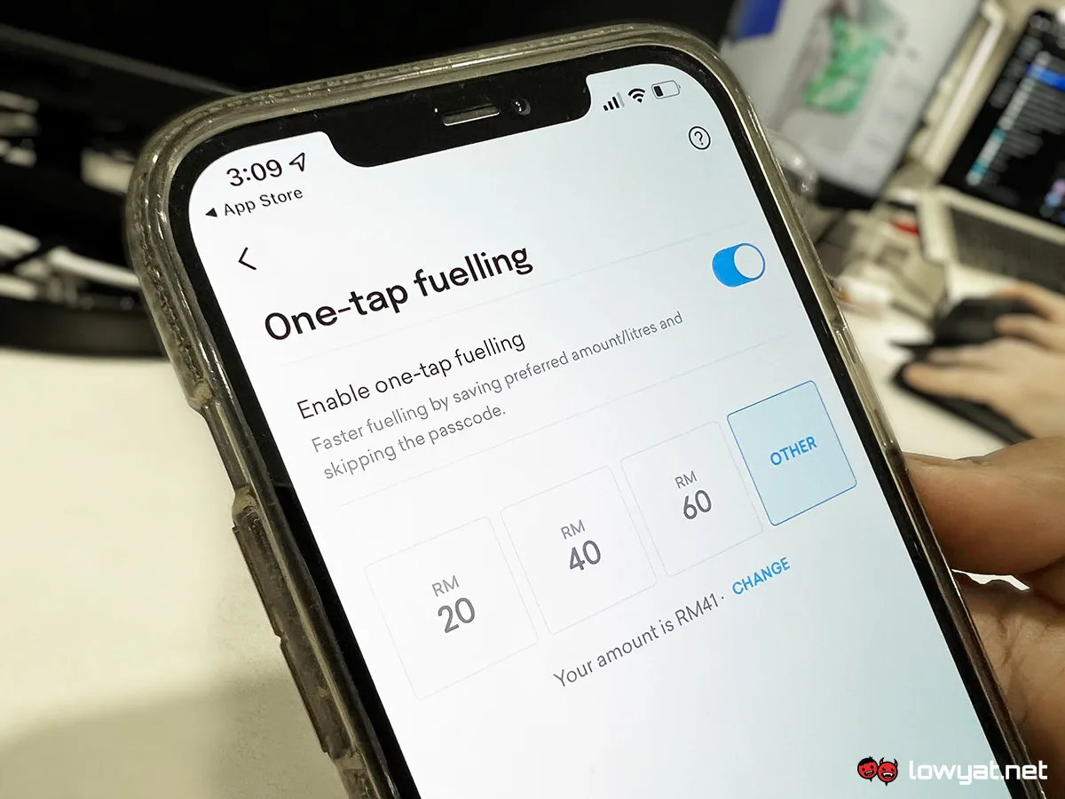 setel one-tap fuelling feature mobile app