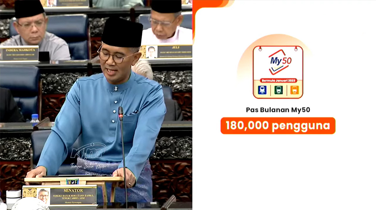 Bajet 2023 My50 Unlimited Monthly Travel Pass to continue