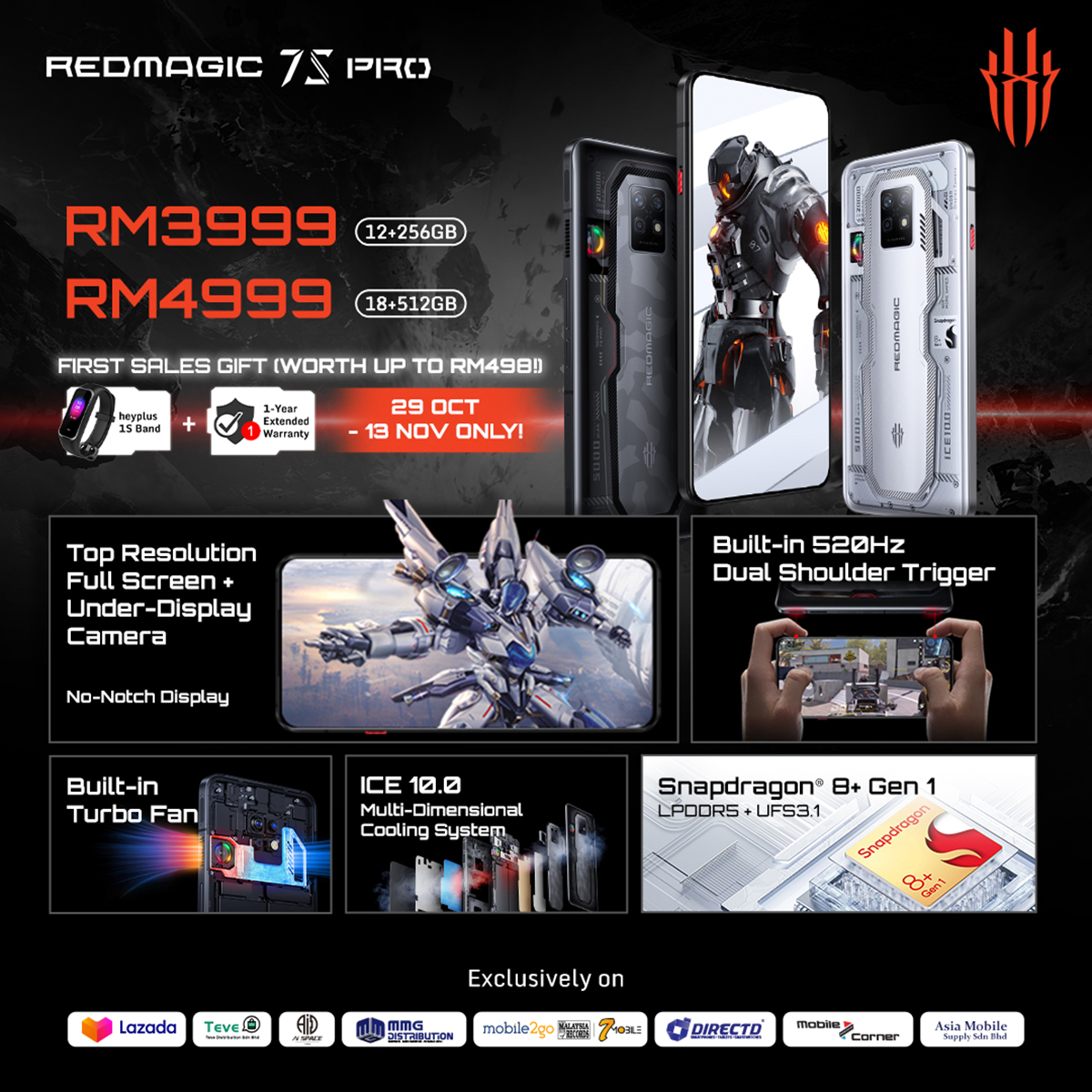 Redmagic 7S Pro launch Malaysia price