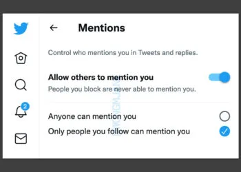 Twitter feature limit or block mentions
