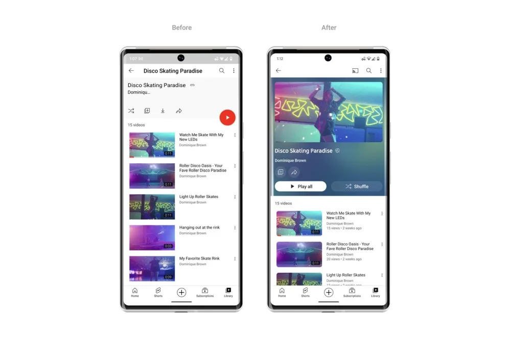 YouTube mobile ambient mode