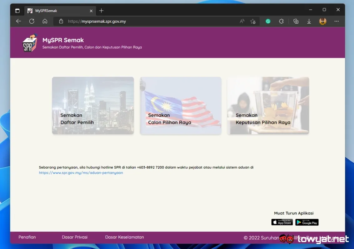 MySPR Semak GE15 election resources