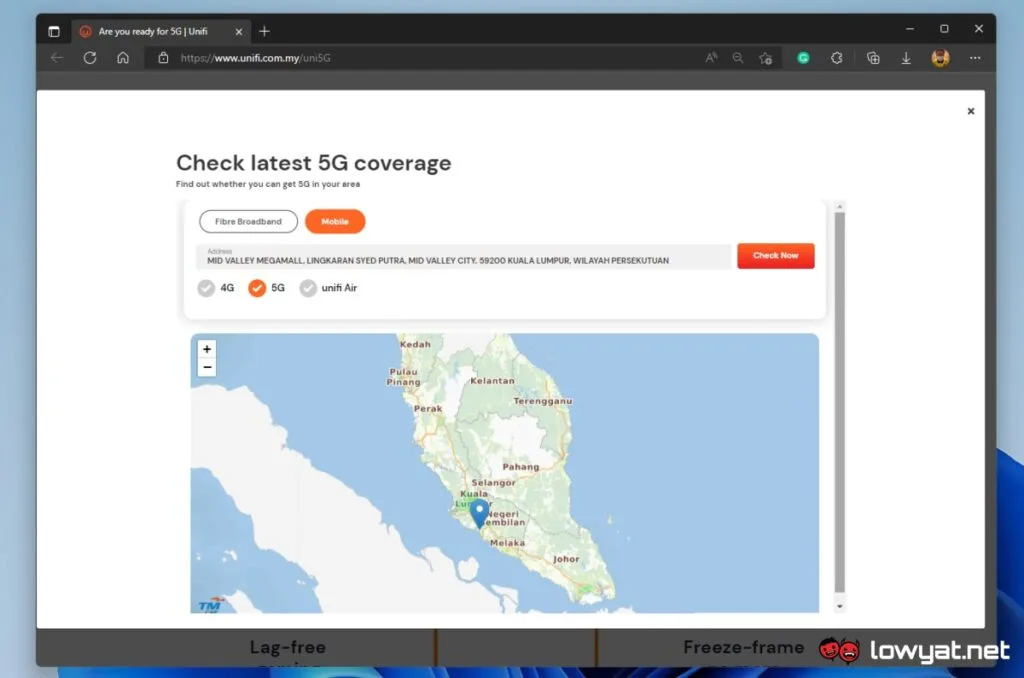 uni5G - unifi Mobile 5G coverage map - oct 22