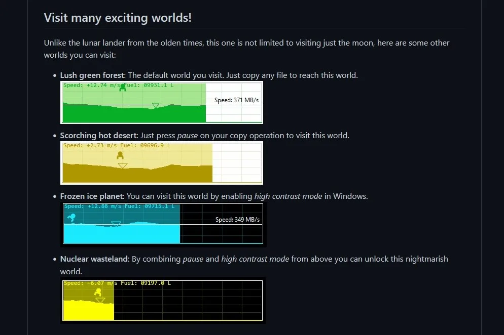 Copy Dialog Lunar Lander worlds
